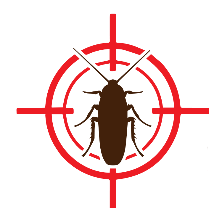 Target bullseye of a bug, logo for the Solidified Pest Control company for Troy pest control services